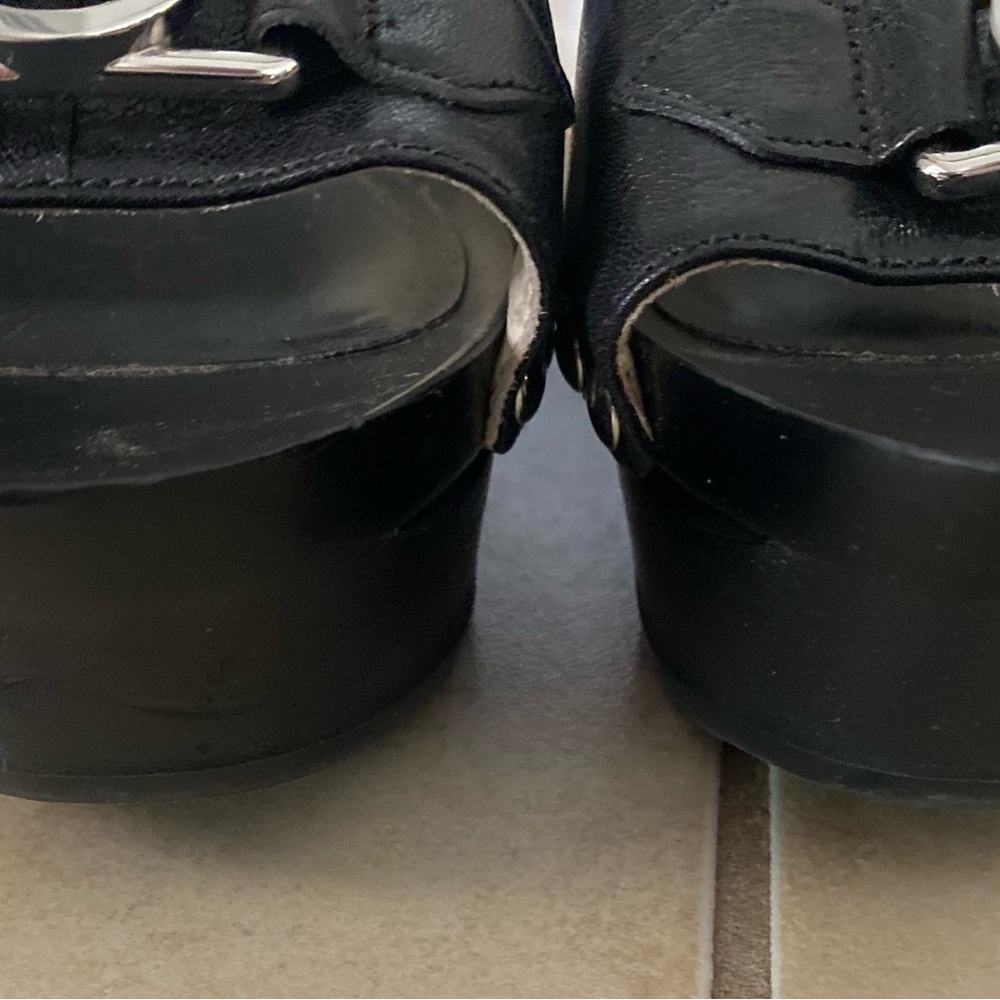 ⭐️ Sold Michael Kors charm sling platform black sandals size 11 - Picture 3 of 11